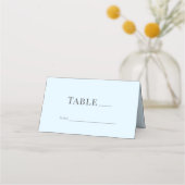 Carte De Placement Carte de Mariage Icy Blue moderne pliée (Devant)