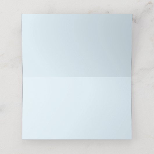 Carte De Placement Carte de Mariage Icy Blue moderne pliée (Intérieur déplié)