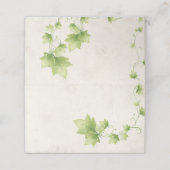 Carte De Placement Carte de Mariage plié anglais Ivy (Extérieur déplié)