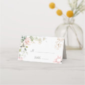 Carte De Placement Carte de Mariage pliée Rose Foliage (Devant)