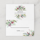 Carte De Placement Carte de Mariage Tropical Floral and Greenery (Extérieur déplié)