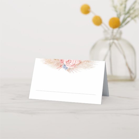 Carte De Placement Carte de Mariage Tropical Pampas Grass (Devant)