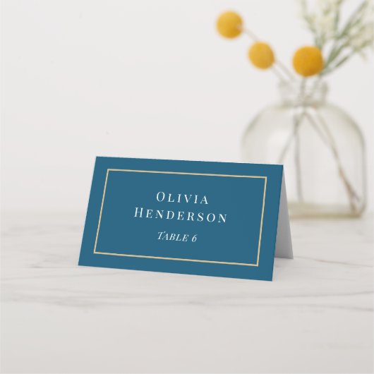 Carte De Placement Carte de nom de la Marine et du Mariage Gold Place (Devant)