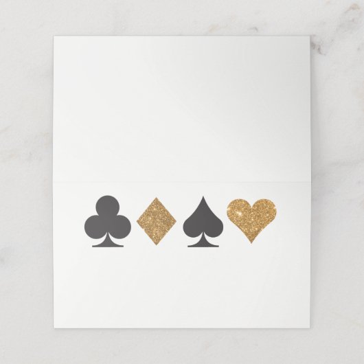 Carte De Placement Carte de Parties scintillant de Las Vegas Gold Fau (Extérieur déplié)