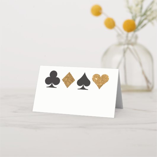 Carte De Placement Carte de Parties scintillant de Las Vegas Gold Fau (Devant)