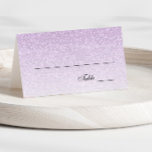 Carte De Placement Carte de Parties scintillant de verre violet clair<br><div class="desc">Cette carte de parties scintillant branchée a une fausse parties scintillant sur l'avant avec une zone pour vous d'écrire dans les noms et les numéros de table (à la main). Le dos contient le même motif de parties scintillant avec votre événement et votre date. Utilisez le formulaire modèle pour ajouter...</div>