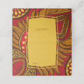 Carte De Placement Carte de place Ankara Red Gold Floral (Extérieur déplié)