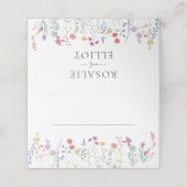 Carte De Placement Carte de place Boho Fleur sauvage Mariage (Extérieur déplié)