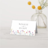 Carte De Placement Carte de place Boho Fleur sauvage Mariage (Dos)