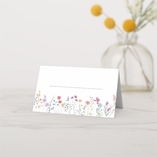 Carte De Placement Carte de place Boho Fleur sauvage Mariage (Devant)