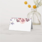 Carte De Placement Carte de place de couleur d'eau florale violette (Dos)