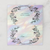 Carte De Placement Carte de place de fleurs minimale (Extérieur déplié)