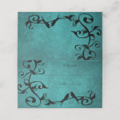 Carte De Placement Carte de place de la réception Loisirs turquoises (Extérieur déplié)