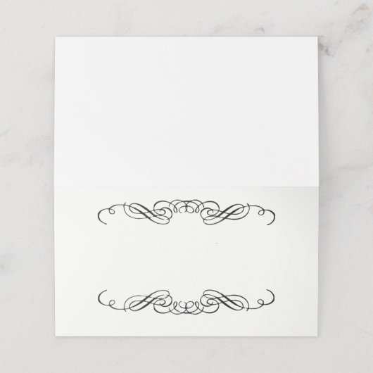 Carte De Placement Carte de place de nom plié (Extérieur déplié)