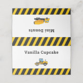 Carte De Placement Carte de place des deux côtés Cute Construction Ca (Extérieur déplié)