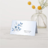 Carte De Placement Carte de place Fleurs Bleues Botaniques (Dos)