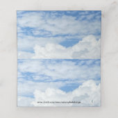 CARTE DE PLACEMENT CARTE DE PLACE PHOTO NUAGE SKY BLUE (Intérieur déplié)