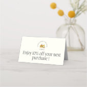 Carte De Placement Carte de place pliée (Dos)