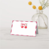 Carte De Placement Carte de place pliée Baby shower cerise (Dos)
