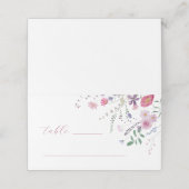 Carte De Placement Carte de place pliée fleur sauvage (Extérieur déplié)