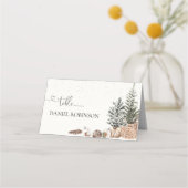 Carte De Placement Carte de place pliée Noël cosy (Devant)