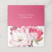 Carte De Placement Carte de place pliée pour Mariage de Magnolias ros (Extérieur déplié)