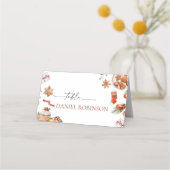 Carte De Placement Carte de place pliée pour Noël d'hiver (Devant)