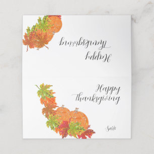 Carte De Placement Carte de place pliée : Thanksgiving