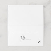 Carte De Placement Carte de place pliée - Végétarien (Extérieur déplié)