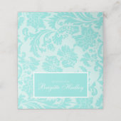 Carte De Placement Carte de place turquoise damas (Extérieur déplié)