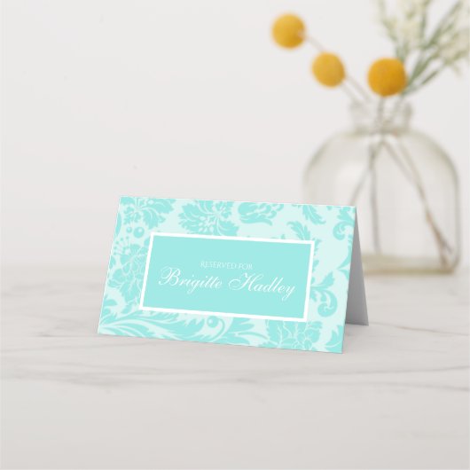 Carte De Placement Carte de place turquoise damas (Devant)