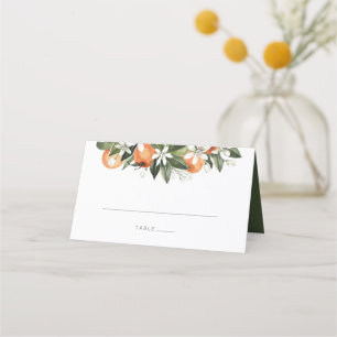 Carte De Placement Carte de place Watercolor Greenery Orange Blossom