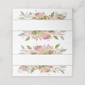 Carte De Placement Carte de siège Mariage Rose Aquarelle rose douce (Extérieur déplié)