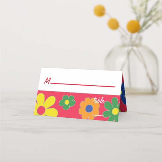 Carte De Placement Carte de table à thème Bar ou Bat Mitzvah des anné (Devant)