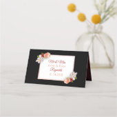 Carte De Placement Carte de table Black Blush Rose Gold Rose (Dos)