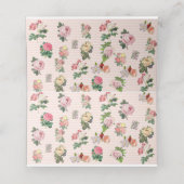 Carte De Placement Carte de table Bouquet Rose Corail (Intérieur déplié)