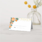 Carte De Placement Carte de table de la douche de mariée aux oranges  (Devant)
