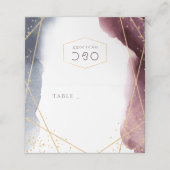Carte De Placement Carte de table de mariage géométrique à l'aquarell (Extérieur déplié)