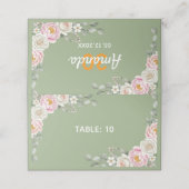 Carte De Placement Carte de table et présentoir de numéro de table à  (Extérieur déplié)