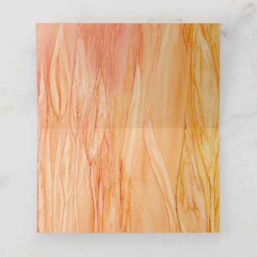 Carte De Placement Carte de tente de réception mariage Fleurs fraîche (Intérieur déplié)