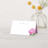 Carte De Placement Carte d'emplacement blanche rose Hydrangea (Devant)