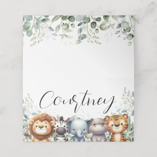 Carte De Placement Carte d'emplacement du nom Safari (Extérieur déplié)