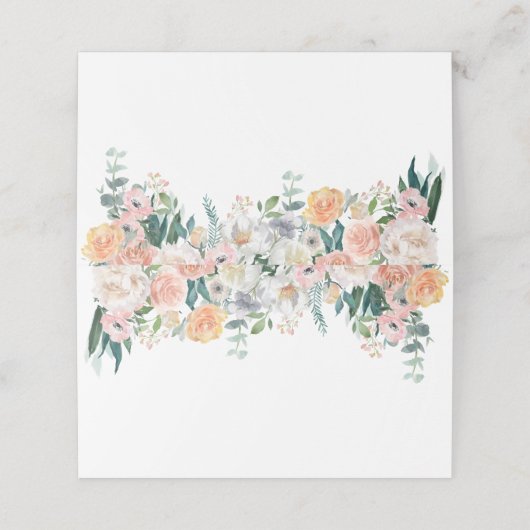 Carte De Placement Carte d'emplacement pliée Mariage d'aquarelle roma (Extérieur déplié)