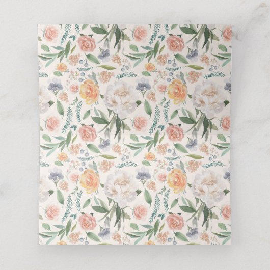 Carte De Placement Carte d'emplacement pliée Mariage d'aquarelle roma (Intérieur déplié)