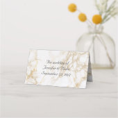 Carte De Placement Carte d'emplacement pliée Mariage en marbre (Dos)