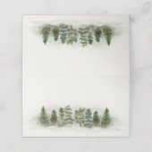 Carte De Placement carte d'endroit forêt bois anniversaire ou baby sh (Extérieur déplié)
