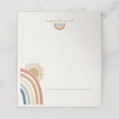 Carte De Placement carte d'endroit soleil anniversaire ou baby shower (Extérieur déplié)