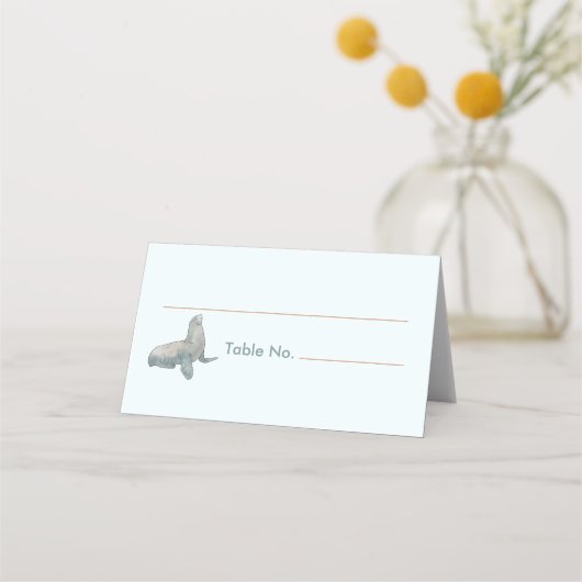 Carte De Placement Carte des lieux de mariage de plage (Devant)