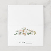 Carte De Placement Carte d'escorte Faire-part de mariage Magnolia Aqu (Extérieur déplié)