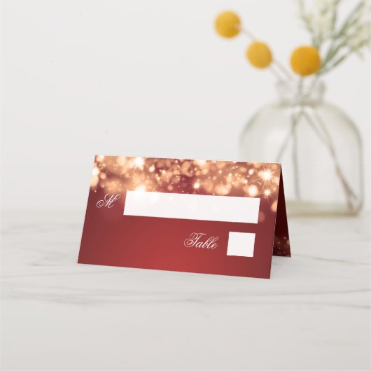 Carte De Placement Carte d'escorte Mariage de vacances Feux d'étincel (Devant)